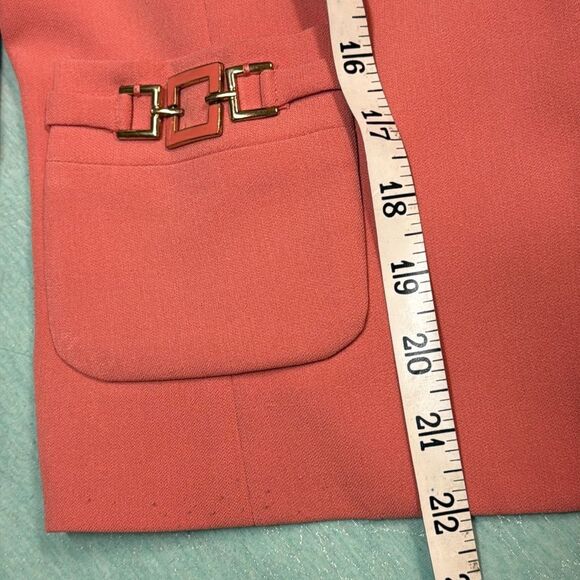 Kasper Women's Coral Blazer size 4 open front with pocket accents NWOT - Picture 10 of 14